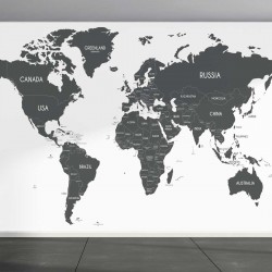 Wall Mural World Map on...